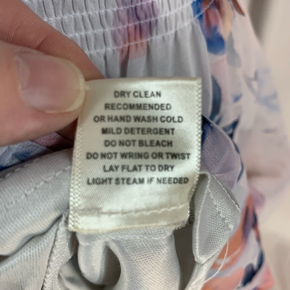 Lovestitch Short Sleeve Braided Collar Ruffle Hem Mini Dress - Blue White - Med - Picture 6 of 9